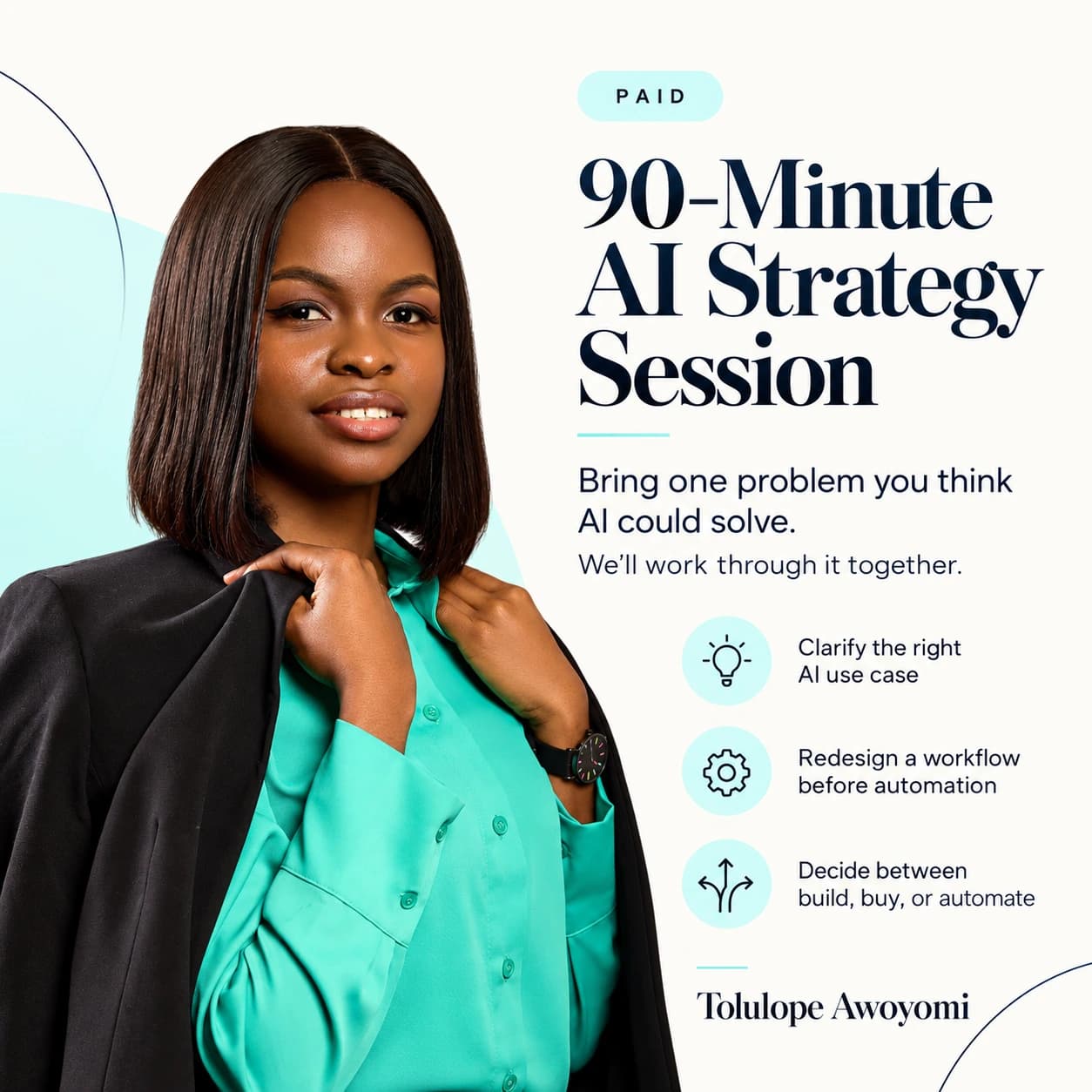 Paid 90-minute AI Strategy Session with Tolulope Awoyomi